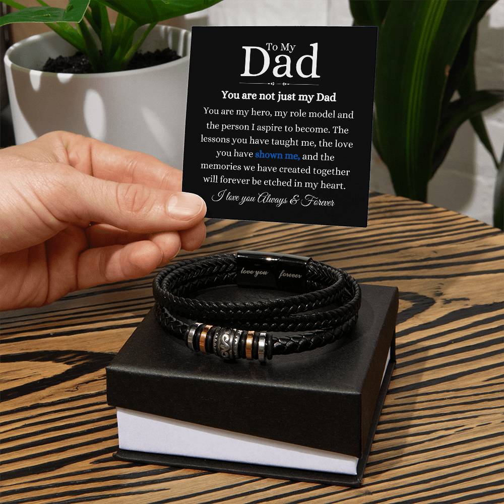 To My Dad- Love You Forever Bracelet