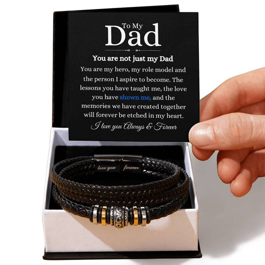 To My Dad- Love You Forever Bracelet